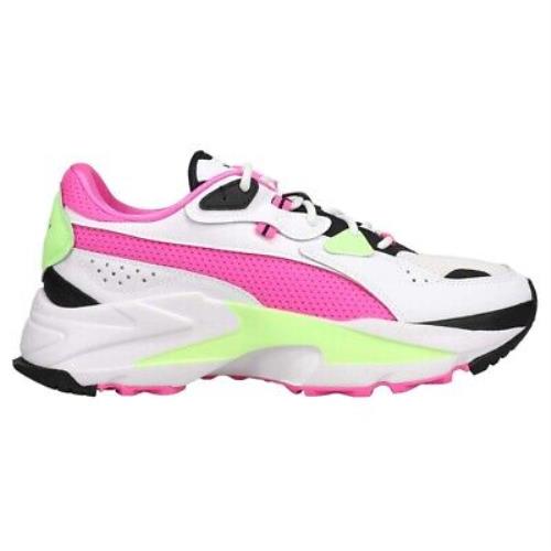 Puma Orkid Neon Lace Up Womens Pink White Sneakers Casual Shoes 38540001