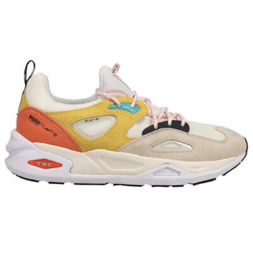 Puma Trc Blaze Hc Lace Up Mens Off White Orange Yellow Sneakers Casual Shoes