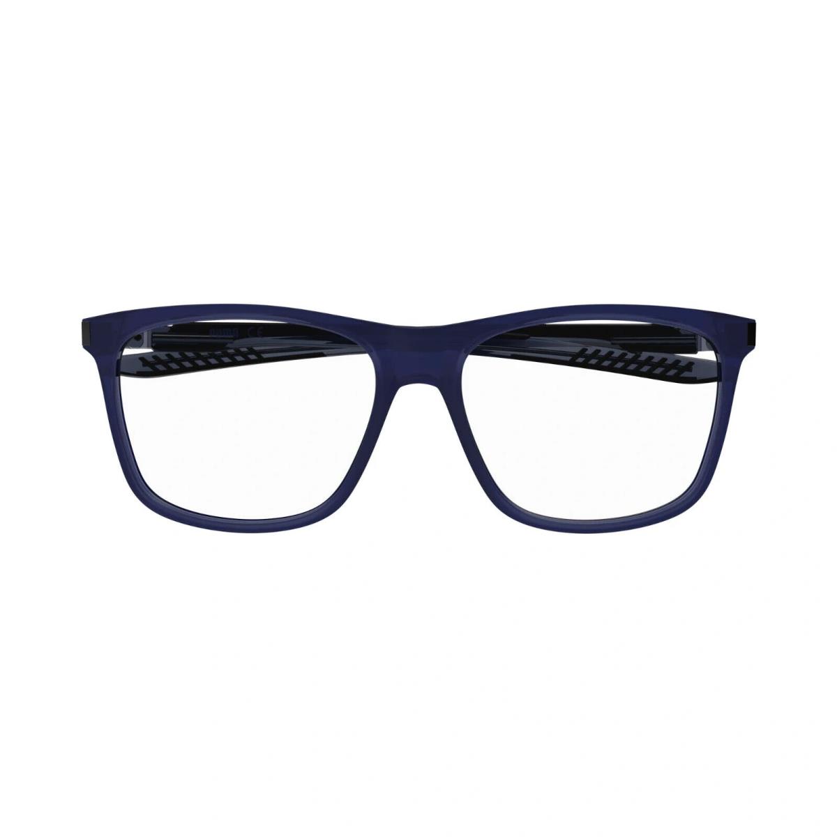 Puma PU0364O 002 Square Matte Blue Eyeglasses
