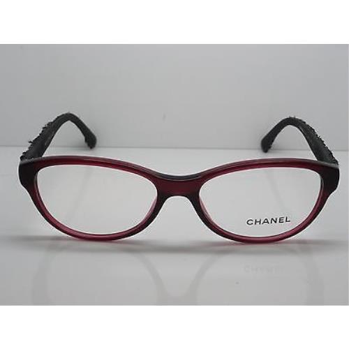 Chanel CC 3243 c. 539 Burgundy Tweed Collection 54mm Eyeglasses