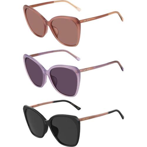 Jimmy Choo Ele Women`s Oversize Cat Eye Sunglasses - Made In Italy