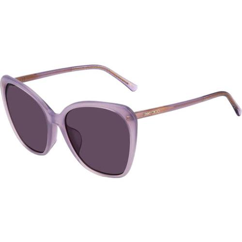 Jimmy Choo Ele Women`s Oversize Cat Eye Sunglasses - Made In Italy Violet/Violet (0B3V UR)