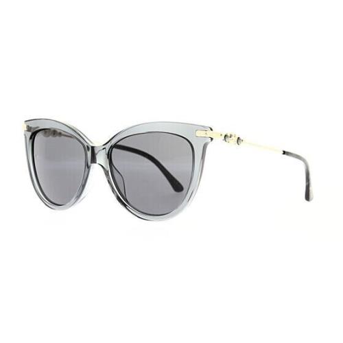 Jimmy Choo Tinsley Sunglasses Transparent Grey 56-16-145 W/case Ital - Frame: Transparent Grey, Lens: Grey