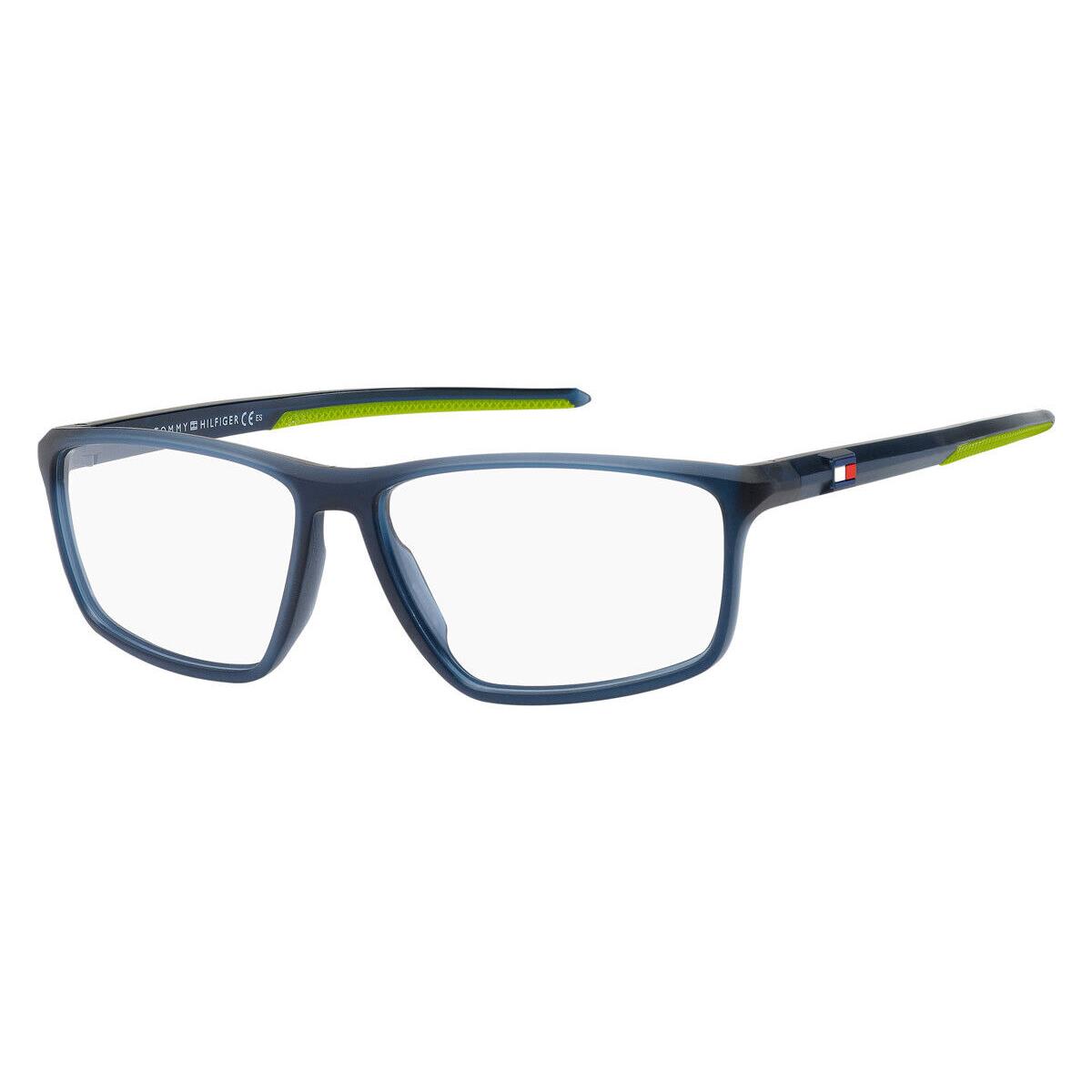 Tommy Hilfiger 1834 Eyeglasses Men Matte Blue Rectangle 57mm