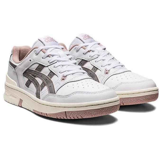 Asics EX89 1201A476-107 Women`s White Clay Gray Leather Sportstyle Shoes NR6352 11.5