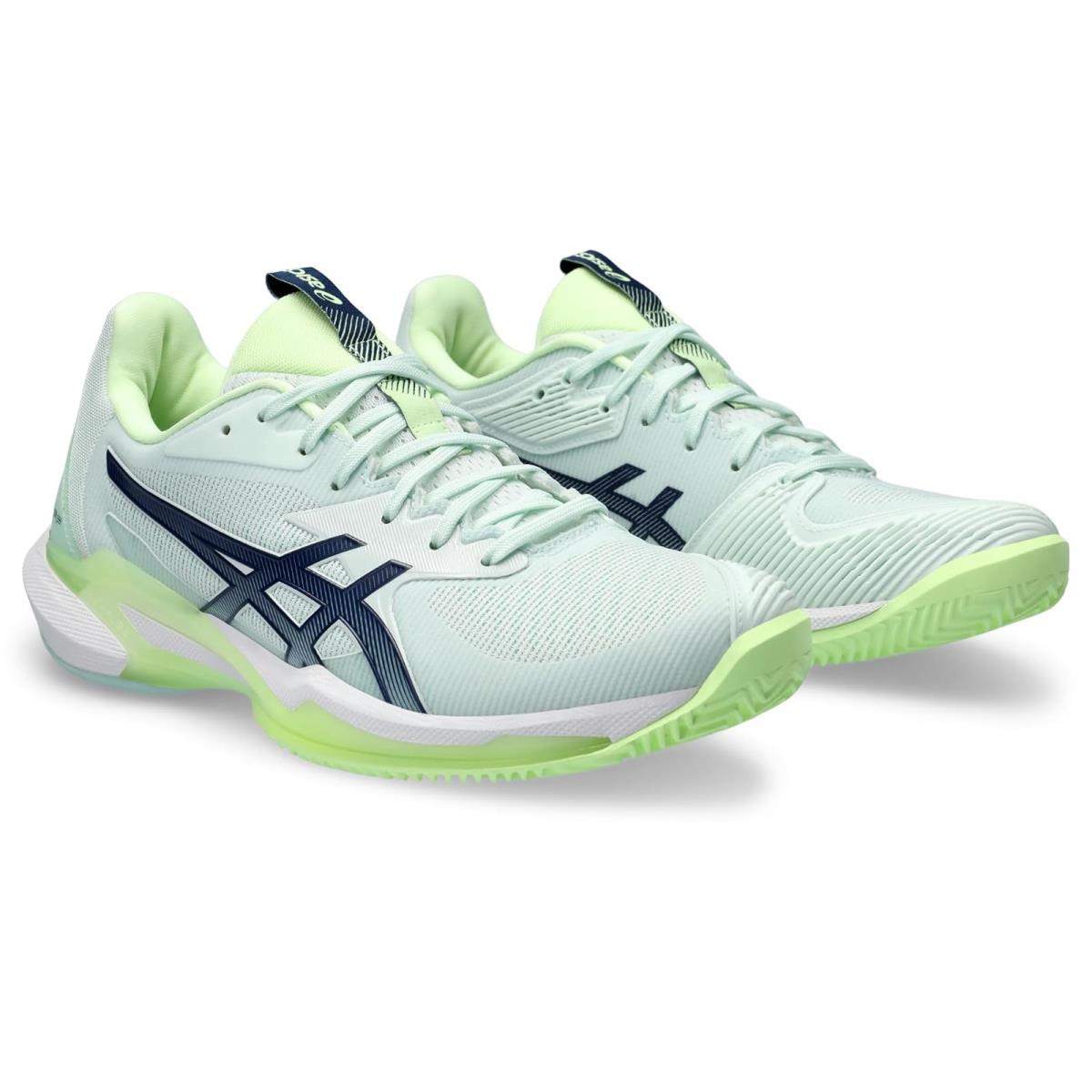 Woman`s Sneakers Athletic Shoes Asics Solution Speed FF 3 Clay Pale Mint/Blue Expanse