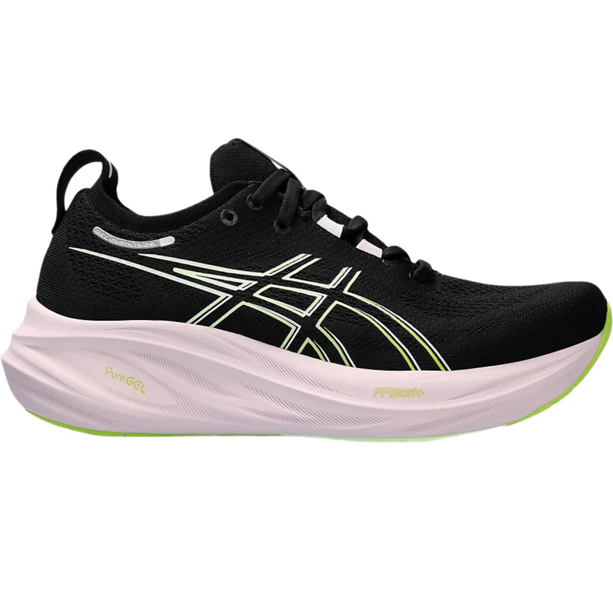 Asics Gel-nimbus 26 Women`s Running Shoes All Color US Sizes 6-11 Black/Neon Lime
