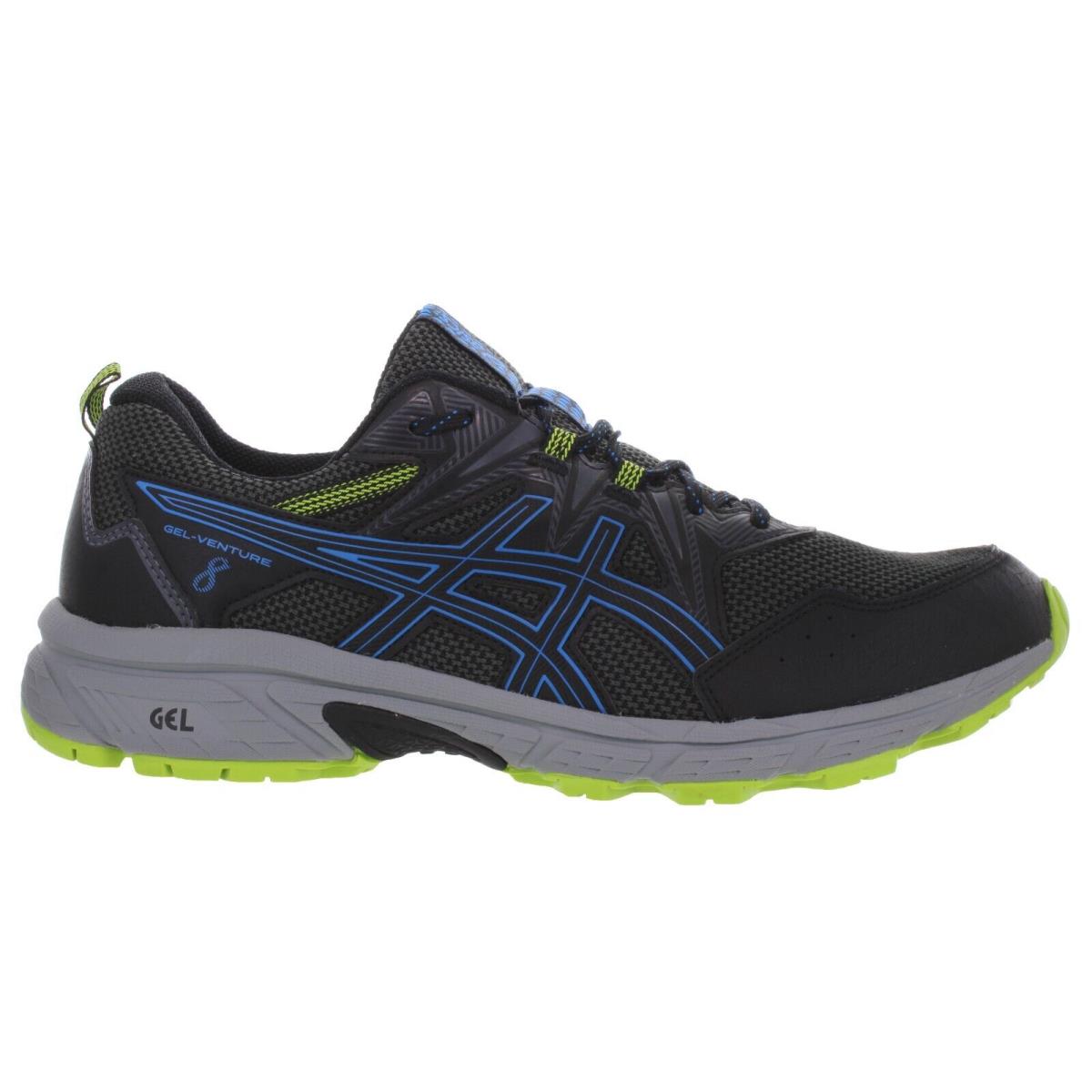 Asics Men`s Gel Venture 8 Black - Blue Running Shoes Size 9