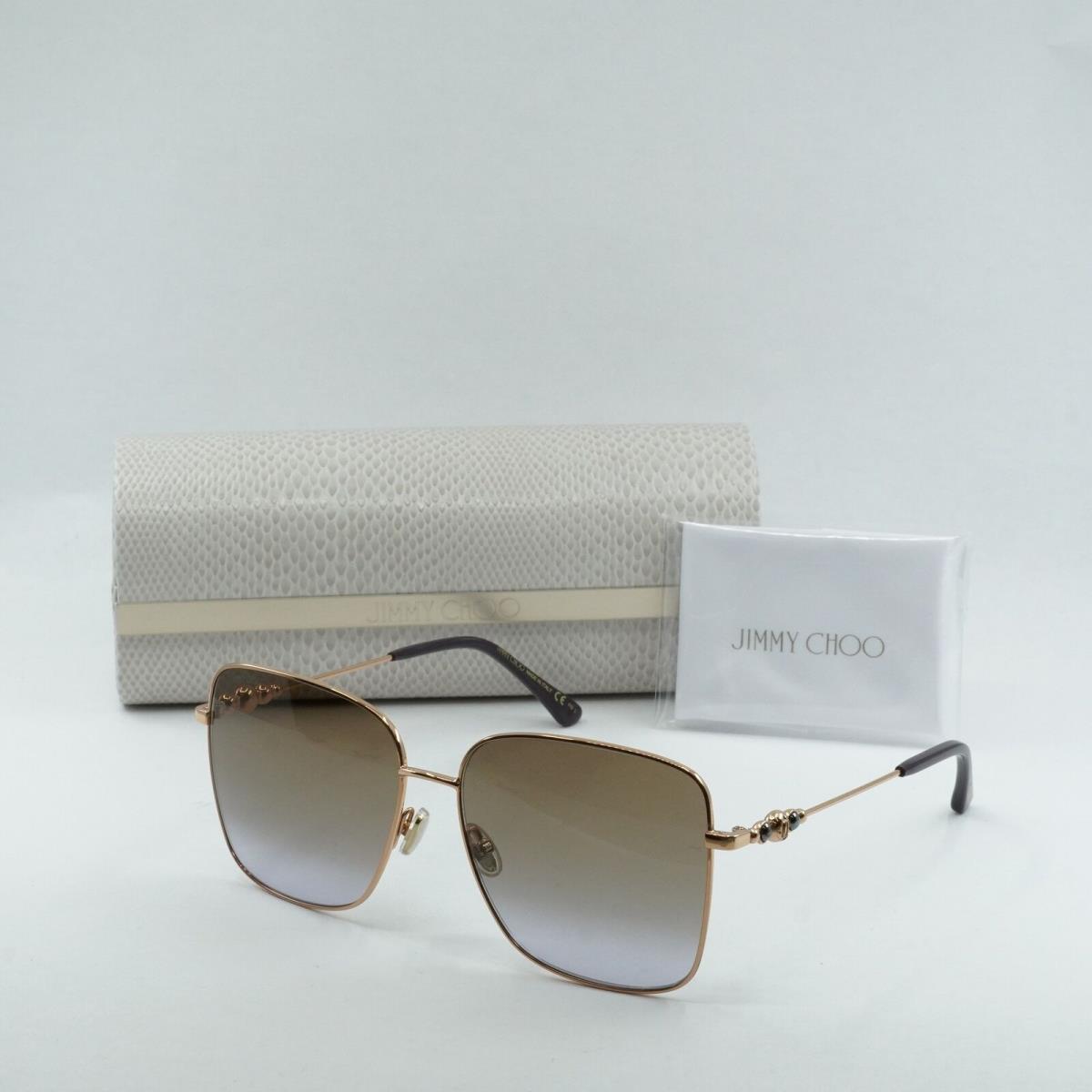 Jimmy Choo Hester/s 0VO1 QR Gold Plum / Brown SH Violet 59-15-145 Sunglasses