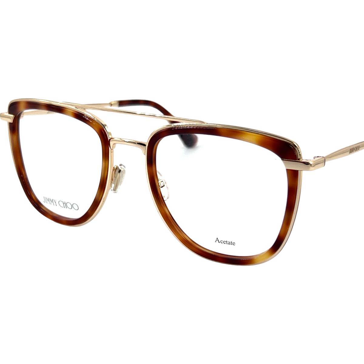 Jimmy Choo JC219 Women`s Metal Eyeglass Frame 0086 Havana 52-20 Italy W/case