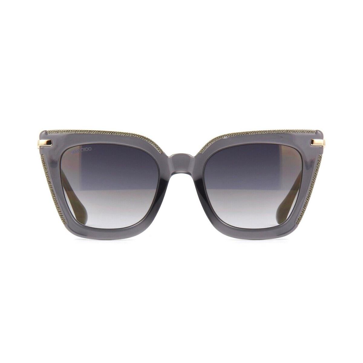 Jimmy Choo Ciara/g/s Grey/grey Shaded with Light Gold Flash Eib/fq Sunglasses - Frame: Gray, Lens: Gray