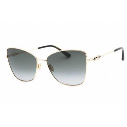 Jimmy Choo Women`s Sunglasses Teso/s Rose Gold 59-16-145 W/case Italy - Frame: Gold Copper, Lens: Grey Gradient