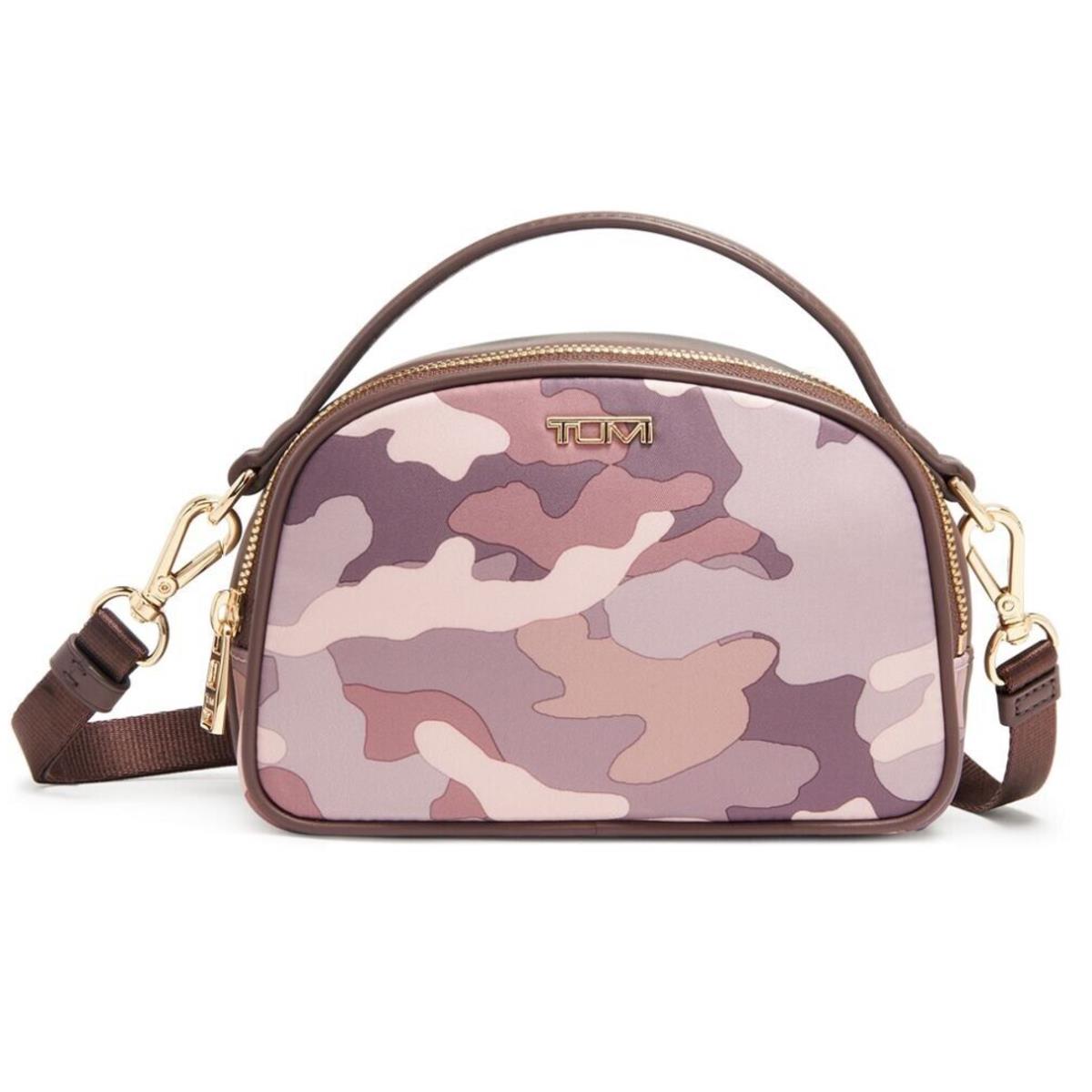 Tumi Voyageur June Crossbody Tumi Tracer Camouflage Pink - Handle/Strap: Brown, Hardware: Silver, Lining: Gray