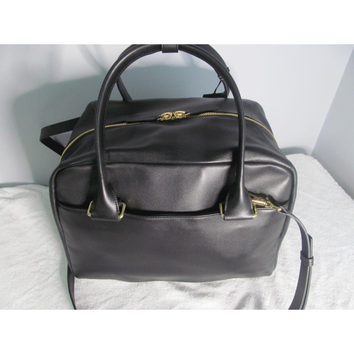 Tumi Voyageur Women`s Adrian Black Soft Calf Leather Carry On Trolley Duffle