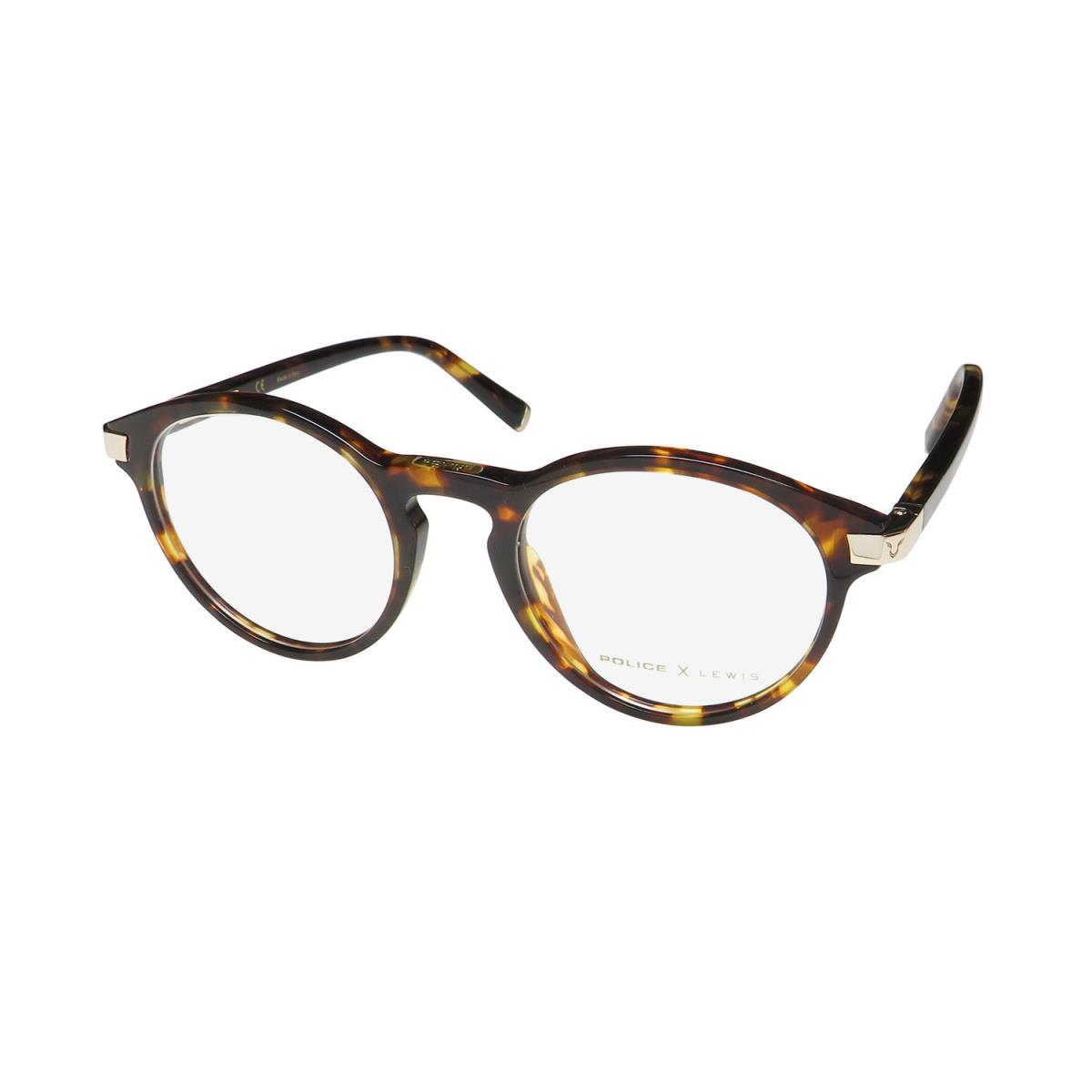 Police Lewis Hamilton 25 VPLC53 Prestigious Designer Mens Eyeglass Frame/eyewear Brown Havana