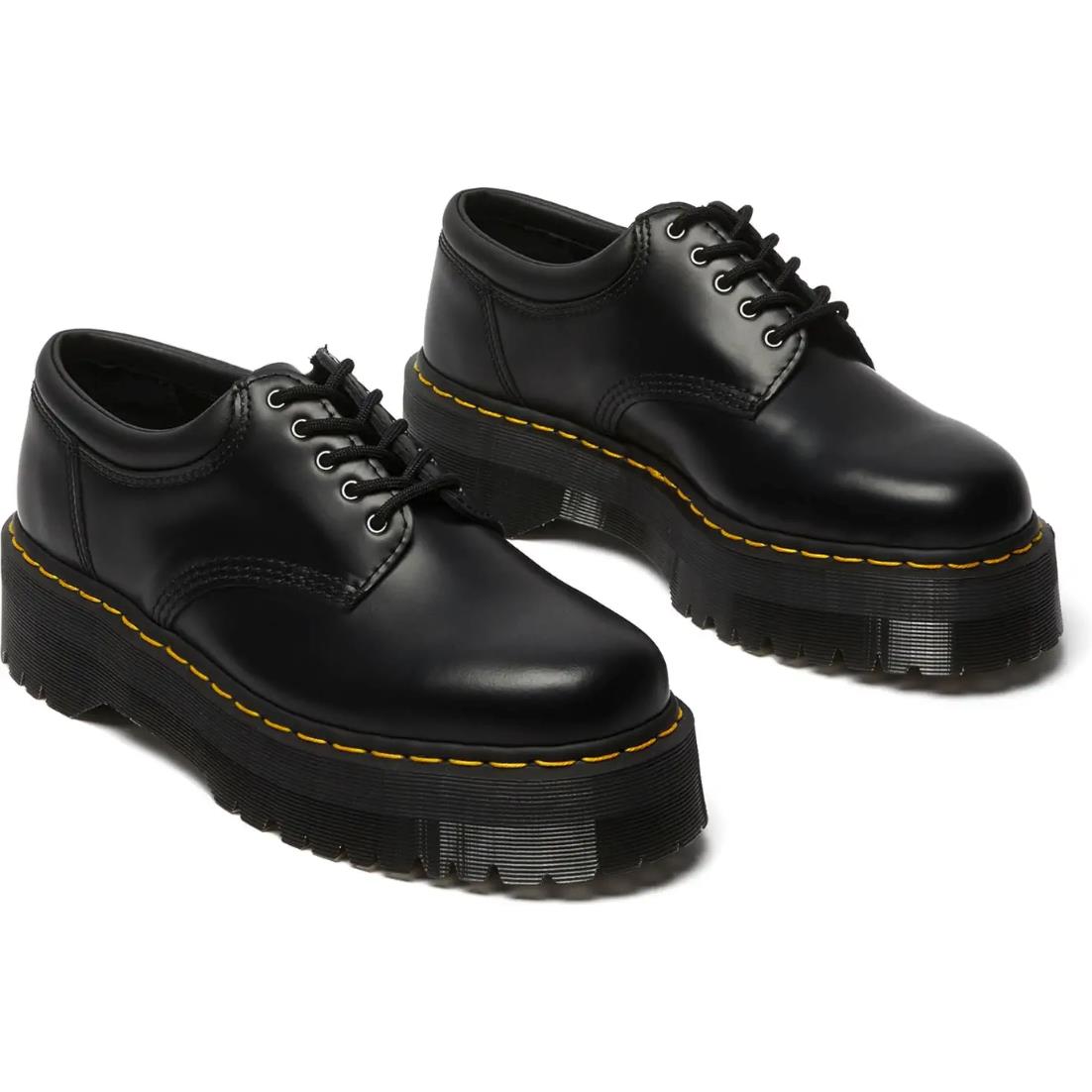 Women`s Shoes Dr. Martens 8053 Quad Platform Leather Oxfords 24690001 Black