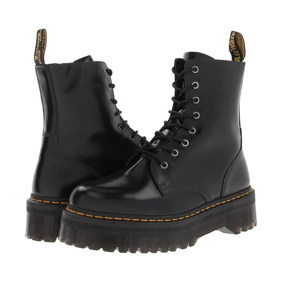 Women`s Shoes Dr. Martens Jadon Platform Leather Boots 15265001 Black