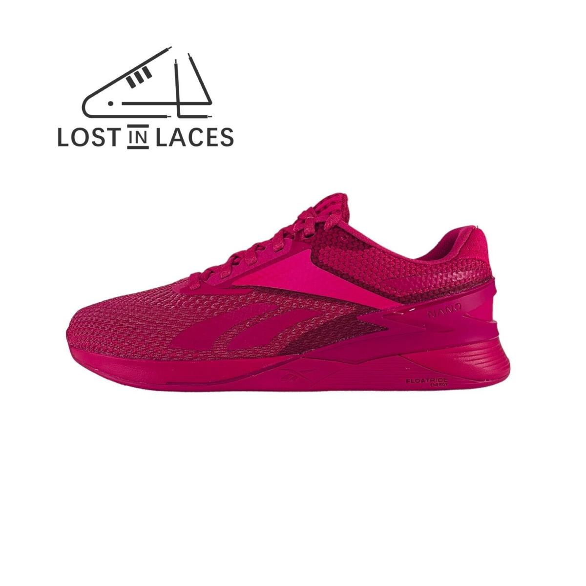 Reebok Nano X3 Pink Sneakers Women`s Training Shoes 100072102