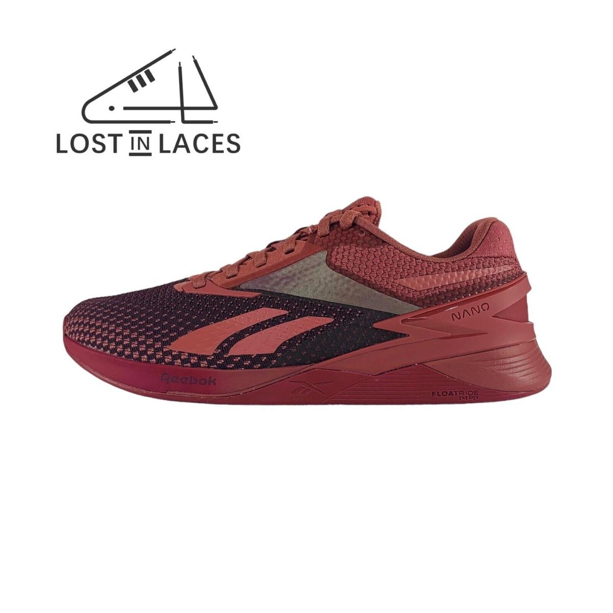 Reebok Nano X3 Sneakers Sedona Rose Maroon Women`s Training Shoes 100069907 - Red