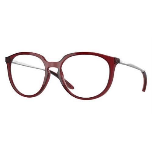 Oakley OX8150 Eyeglasses Polished Transparent Brick Red/polished Chrome