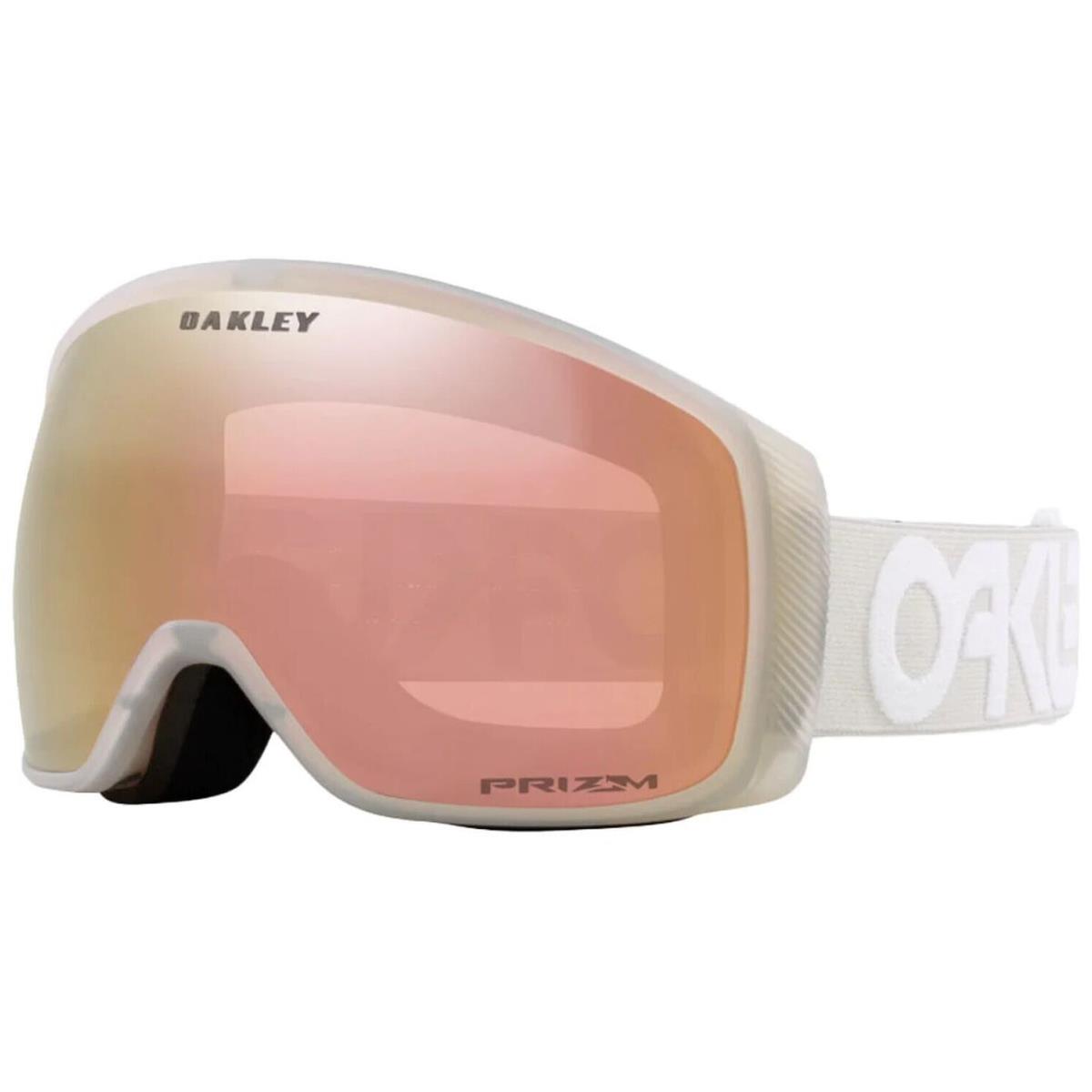 Oakley Flight Tracker M Snow Goggles Cool Grey with Prizm Rose Gold Lens + Case - Frame: Gray, Lens: Prizm Rose Gold
