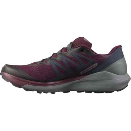 Salomon Sense Ride 4 Ebony/quiet Shade/wine Tasting Size 10 413053 Trail Run