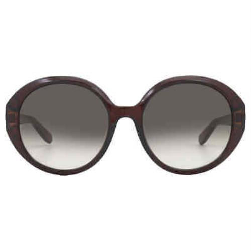 Salvatore Ferragamo Grey Gradient Oval Ladies Sunglasses SF1067S 210 57