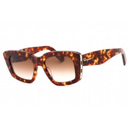 Salvatore Ferragamo SF1024S-609-52 Sunglasses Size 52mm 145mm 19mm Havana Wome