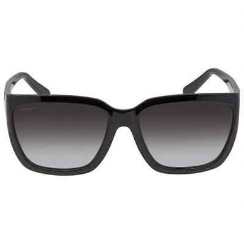 Salvatore Ferragamo Grey Rectangular Ladies Sunglasses SF1018S 001 59