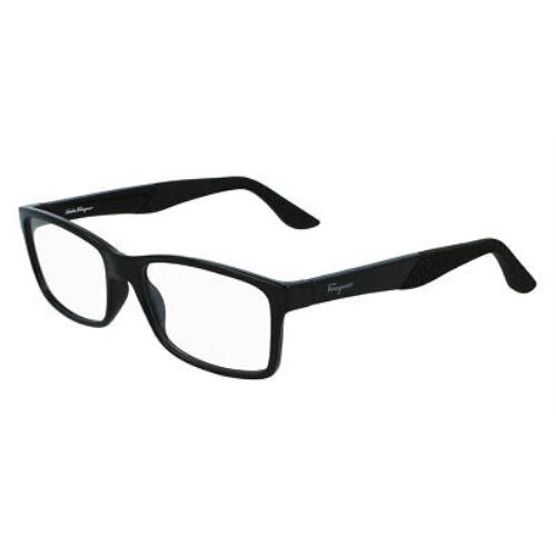 Salvatore Ferragamo SF2908 Eyeglasses Men Black Rectangle 56mm