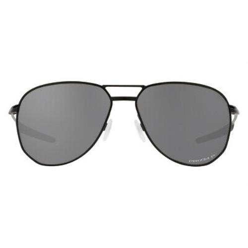 Oakley Contrail 0OO4147 Sunglasses Men Black Aviator 57mm - Frame: Black, Lens: Prizm Black Polarized, Model: Satin Black