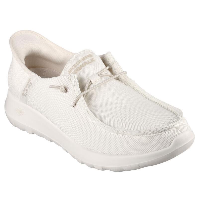 Mens Skechers Slip-ins: GO Walk Max-beach Off White Mesh Casual Shoes - White