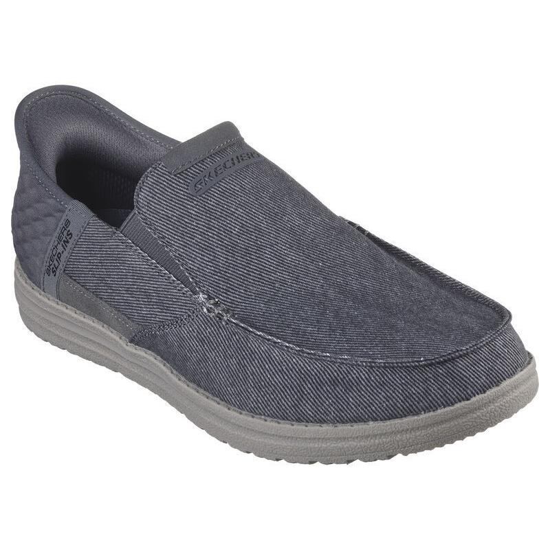 Mens Skechers Slip-ins Rf: Melson-colwin Charcoal Canvas Shoes - Gray
