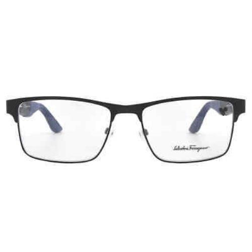 Salvatore Ferragamo Demo Rectangular Men`s Eyeglasses SF2216 002 56