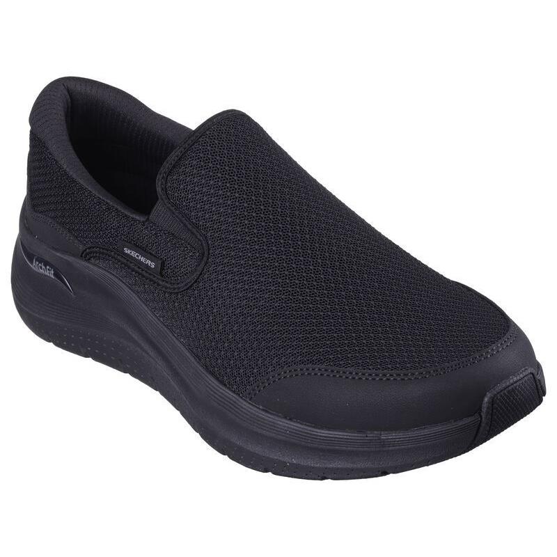 Mens Skechers Arch Fit 2.0-VALLO Black Mesh Shoes