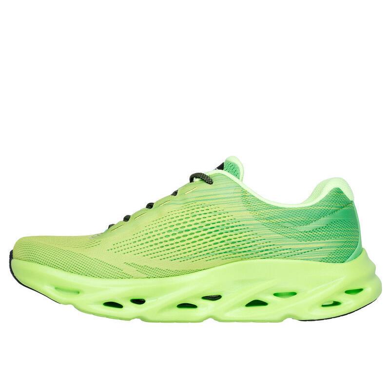 Mens Skechers GO Run Swirl Tech Speed - Rapid Motion Green Mesh Shoes - Green