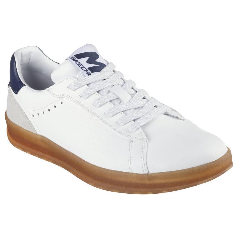 Mens Skechers Mark Nason: Wave Cup-hux White Leather Shoes