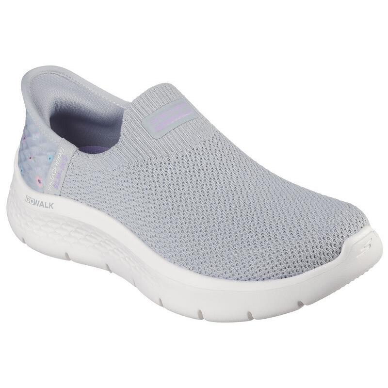Womens Skechers Slip-ins: GO Walk Flex-sunset Rose Gray Lavender Mesh Shoes