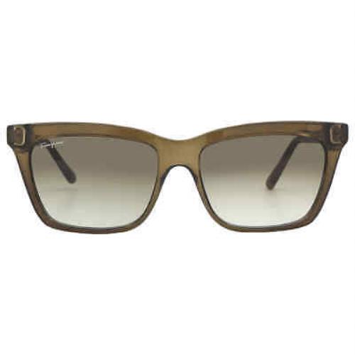 Salvatore Ferragamo Green Gradient Square Ladies Sunglasses SF1027S 315 55