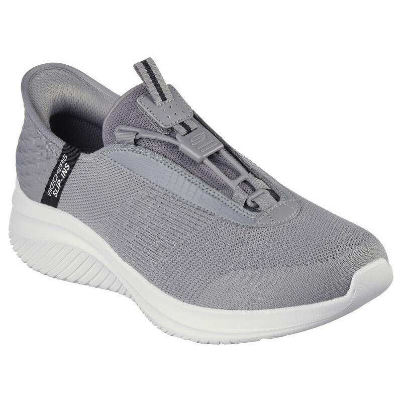Mens Skechers Slip-ins: Ultra Flex 3.0-FINNIK Gray Black Mesh Shoes