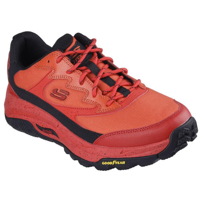 Mens Skechers Arch Fit Skip Tracer-lytle Creek Red Mesh Shoes