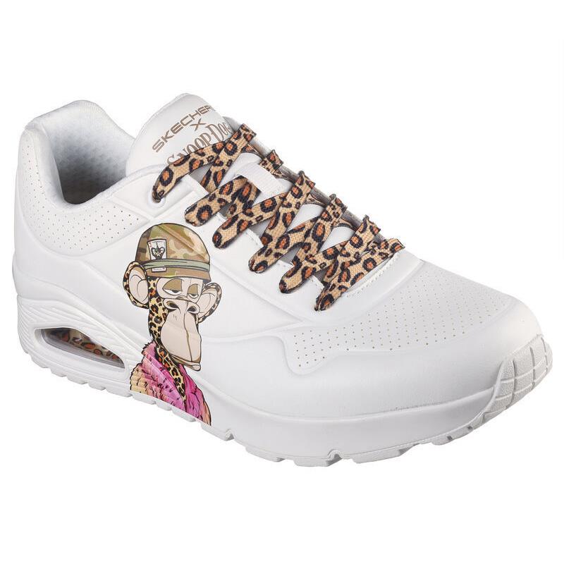 Mens Skechers Snoop Dogg: Uno-dr.bombay White Leather Shoes