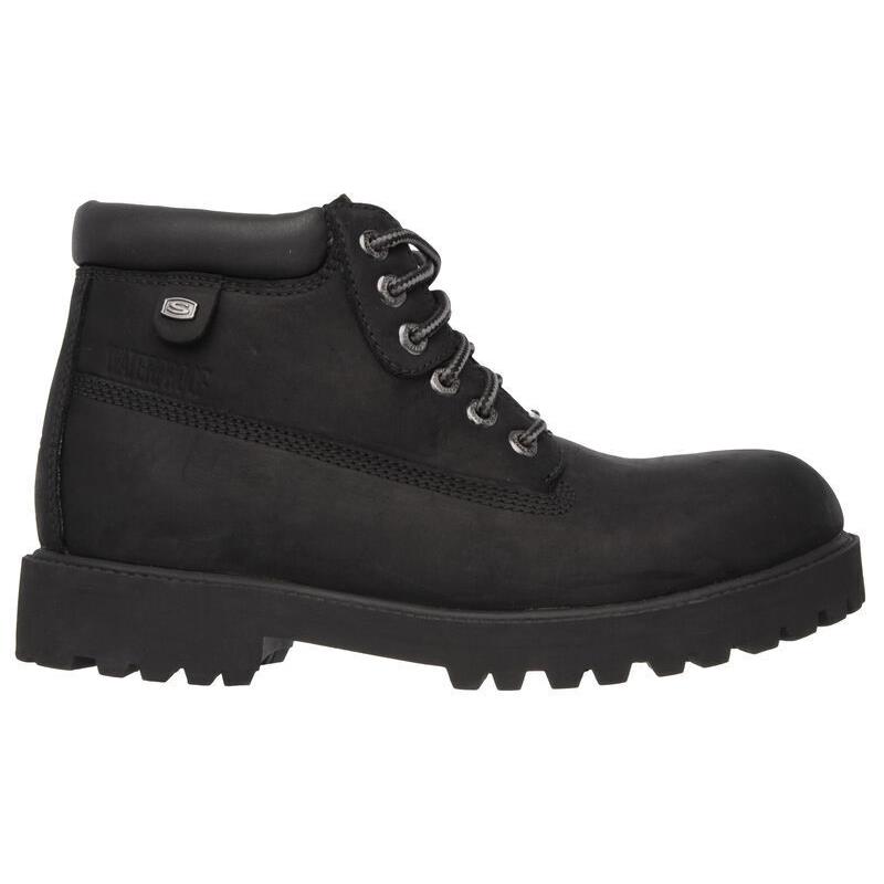 Mens Skechers Verdict Black Leather Shoes