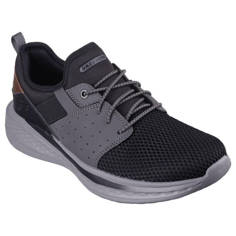Mens Skechers Relaxed Fit: Slade-raymar Black Gray Mesh Shoes