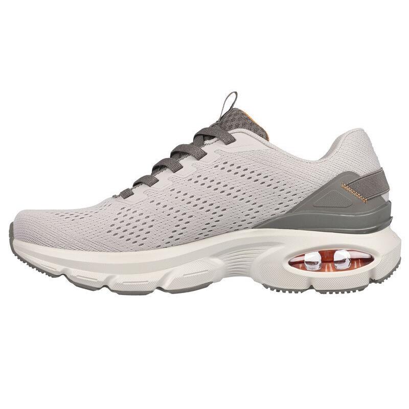 Mens Skechers Skech-air Ventura Taupe Orange Mesh Shoes - Beige