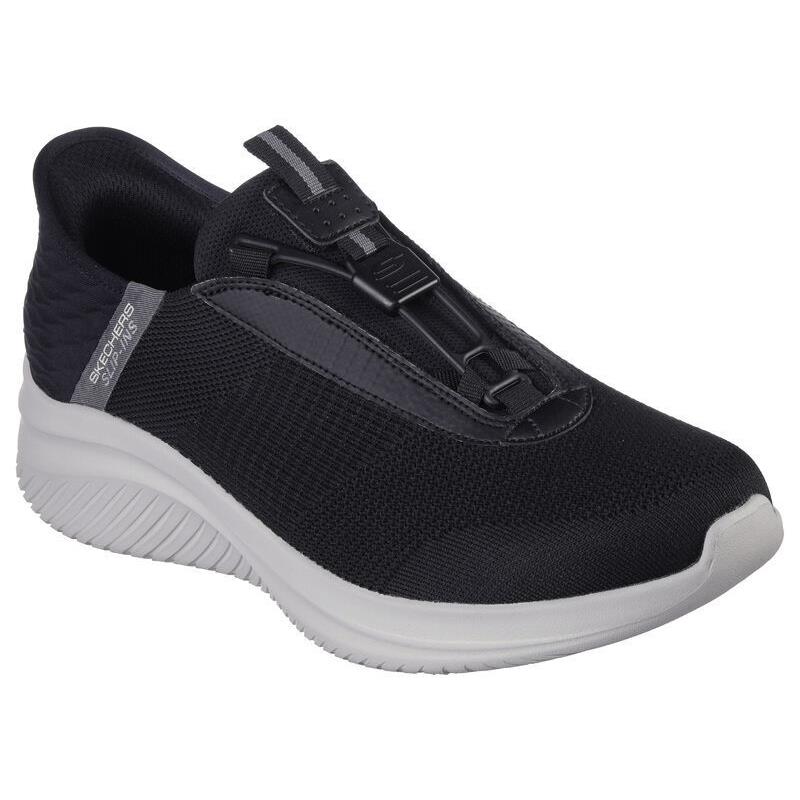 Mens Skechers Slip-ins: Ultra Flex 3.0-FINNIK Black Gray Mesh Shoes