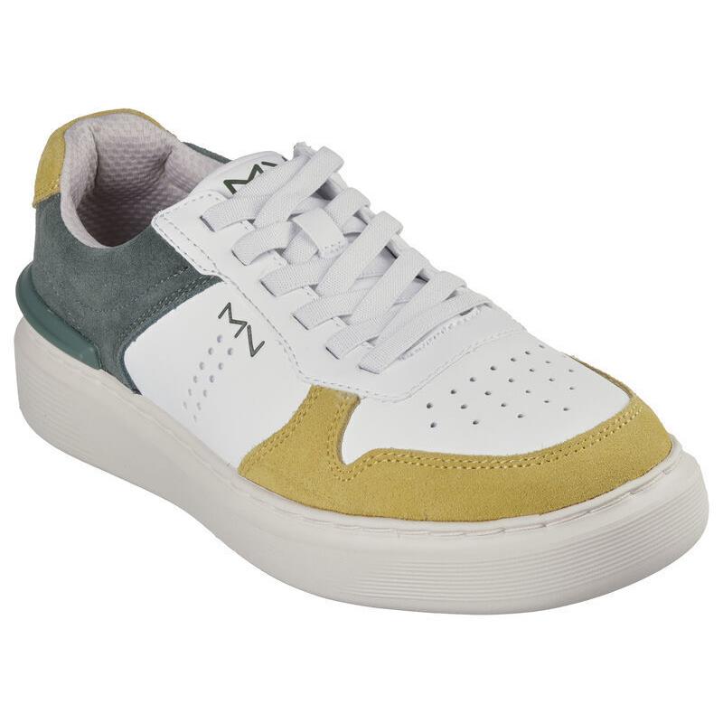 Mens Skechers Mark Nason Record 2.0-KIERAN White Multi Suede Shoes