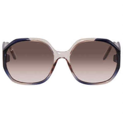 Salvatore Ferragamo Beige Geometric Ladies Sunglasses SF943S 083 60