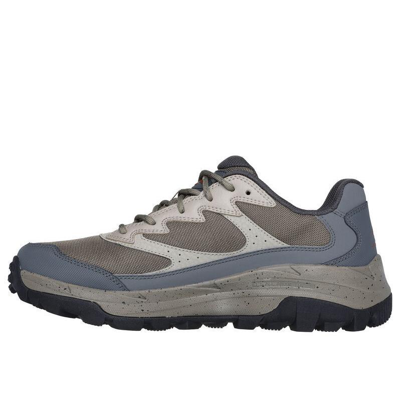 Mens Skechers Arch Fit Skip Tracer-lytle Creek Tan Charcoal Mesh Shoes - Gray