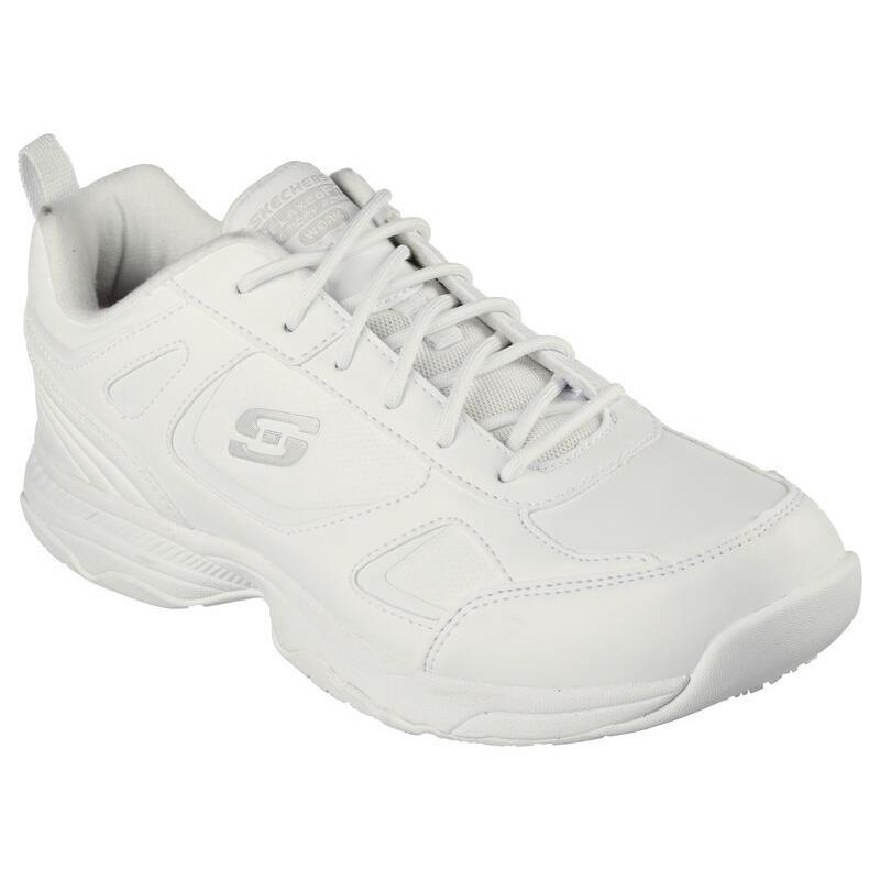 Mens Skechers Work Relaxed Fit: Dighton SR White Leather Shoes